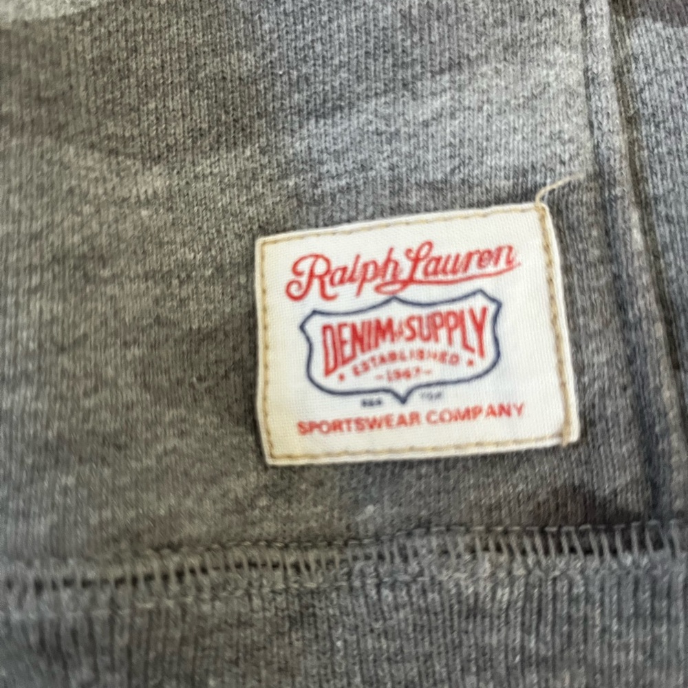 Denim & Supply Ralph Lauren Gray Military Field Jacket Patch Detail